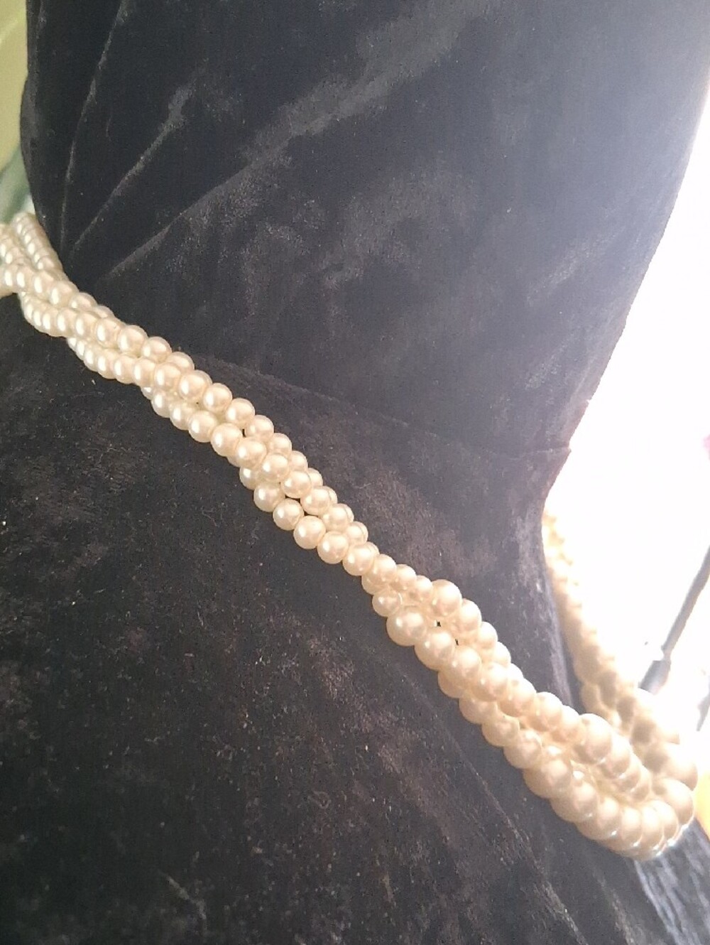 Macy's Three-Strand Pearl Necklace - Ivory - Picture 5 of 7
